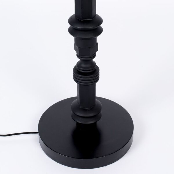 Černá látková stojací lampa ZUIVER TOTEM 148 cm