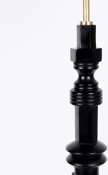 Černá látková stojací lampa ZUIVER TOTEM 148 cm