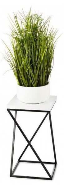 Stojan na květiny LOFT 40x24 cm černá/bílá