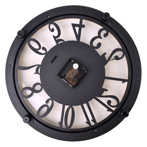 Mondex Nástěnné hodiny RAMSEY 35,5 cm hnědé/černé