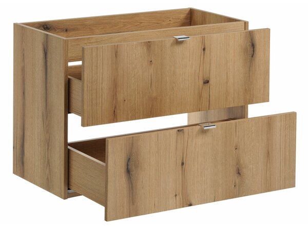 Comad Závěsná skříňka Nova Oak II se zápustným umyvadlem 80 cm dub coast evoke