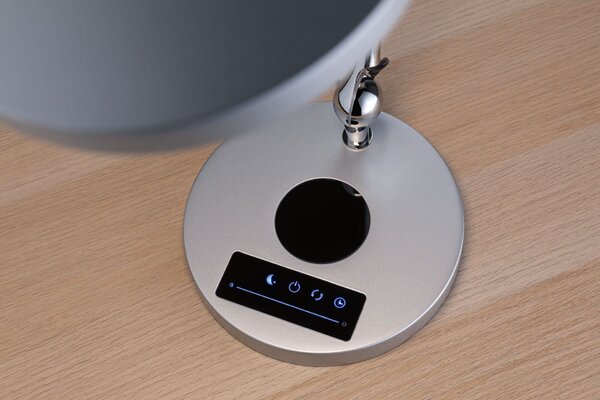 PAULMANN LED stolní lampa na psací stůl Numis CCT 11W stříbrná
