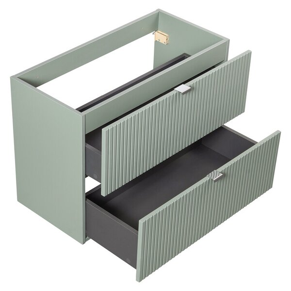 Comad Závěsná skříňka pod umyvadlo Line Reed s deskou 80 cm zelená