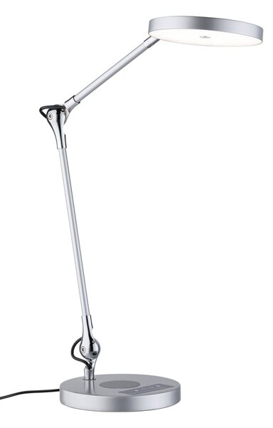 PAULMANN LED stolní lampa na psací stůl Numis CCT 11W stříbrná