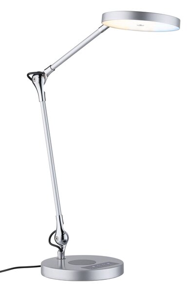 PAULMANN LED stolní lampa na psací stůl Numis CCT 11W stříbrná