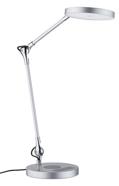 PAULMANN LED stolní lampa na psací stůl Numis CCT 11W stříbrná