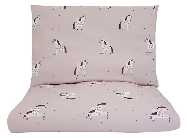 EKO - Povlečení bavlněné mušelínové do postýlky UNICORN 2-dílné