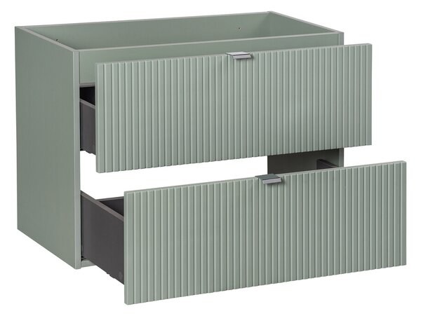 Comad Závěsná skříňka pod umyvadlo Line Reed s deskou 80 cm zelená