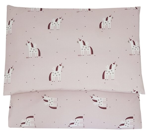 EKO - Povlečení bavlněné mušelínové do postýlky UNICORN 2-dílné