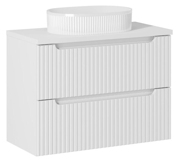 Comad Závěsná skříňka pod umyvadlo Nova White I s deskou 80 cm bílá