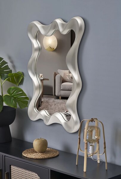 HALMAR Nástěnné zrcadlo DECO stříbrné