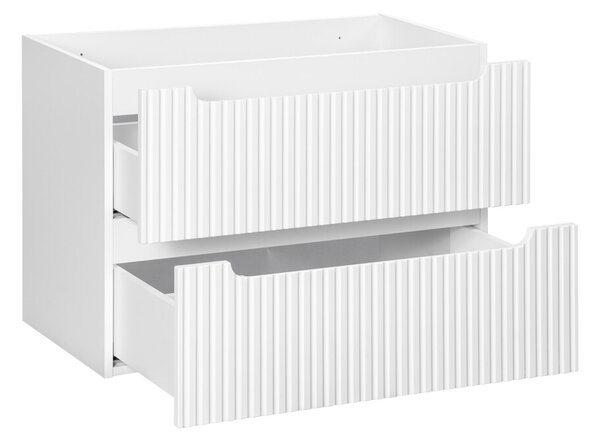 Comad Závěsná skříňka pod umyvadlo Nova White I s deskou 80 cm bílá/dub coast evoke