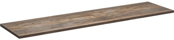 Comad Závěsná skříňka pod umyvadlo SantaFe Smile s deskou a umyvadly 140 cm taupe/dub santa fe vintage