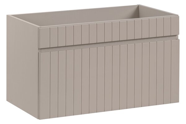 Comad Koupelnová sestava Iconic s deskou, umyvadly, zrcadlem a skříňkami 160 cm kašmírová/dub coast evoke