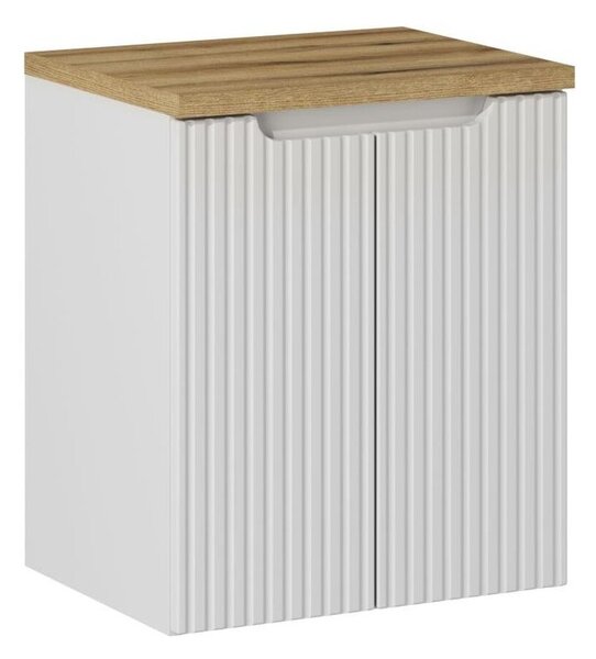 Comad Závěsná skříňka pod umyvadlo Nova White II s deskou 50 cm bílá/dub evoke