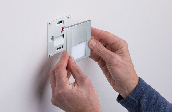 PAULMANN LED vestavné svítidlo do zdi Tsaro hranaté 80x36mm 1W 230V 2700K matný chrom