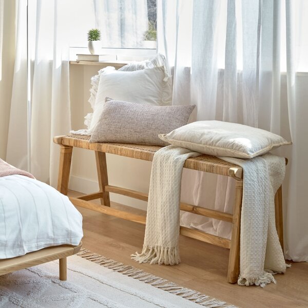 Kave Home Ratanová lavice Beida 120 cm
