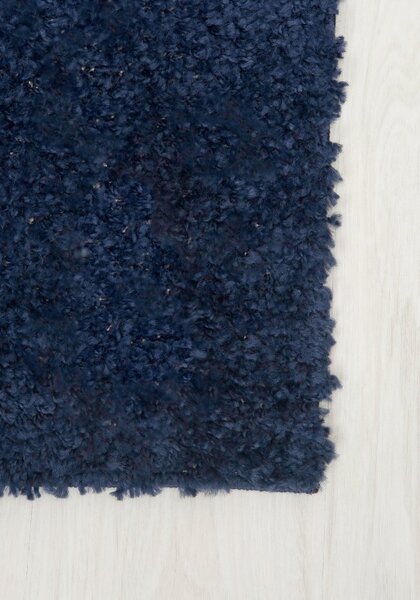 Makro Abra Kusový shaggy koberec jednobarevný SOHO P113A NAVY modrý Rozměr: 60x200 cm
