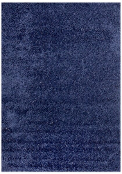 Makro Abra Kusový shaggy koberec jednobarevný SOHO P113A NAVY modrý Rozměr: 60x200 cm