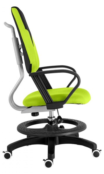 Dětská rostoucí židle Neoseat KINDER — látka, černá / reflexní zelená