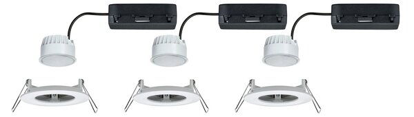 PAULMANN LED vestavné svítidlo Nova Coin IP44 kruhové 78mm měnitelná bílá 3x6W 230V bílá mat hliník