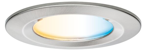PAULMANN LED vestavné svítidlo Nova Coin IP44 kruhové 78mm měnitelná bílá 3x6W 230V kov kartáčovaný hliník
