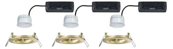PAULMANN LED vestavné svítidlo Nova Coin IP44 kruhové 78mm měnitelná bílá 3x6W 230V zlatá mat hliník