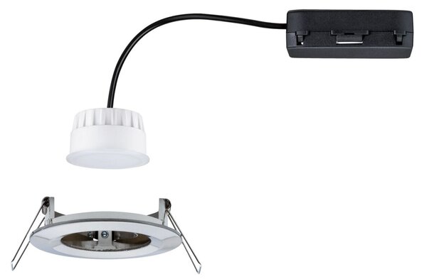 PAULMANN LED vestavné svítidlo Nova Coin IP44 kruhové 78mm měnitelná bílá 6W 230V kov kartáčovaný hliník