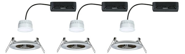 PAULMANN LED vestavné svítidlo Nova Coin IP44 kruhové 78mm RGBW+ 3x6W 230V kov kartáčovaný hliník