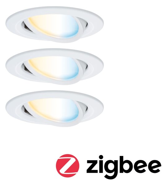 PAULMANN LED vestavné svítidlo Nova Coin kruhové 84mm 50° měnitelná bílá 3x6W 230V bílá mat hliník