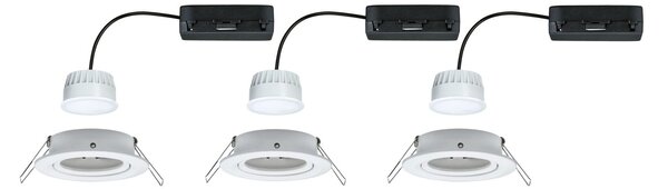 PAULMANN LED vestavné svítidlo Nova Coin kruhové 84mm 50° měnitelná bílá 3x6W 230V bílá mat hliník