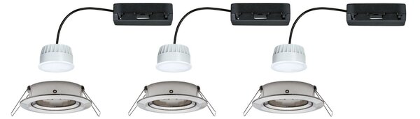 PAULMANN LED vestavné svítidlo Nova Coin kruhové 84mm 50° měnitelná bílá 3x6W 230V kov kartáčovaný hliník