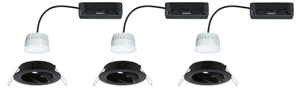 PAULMANN LED vestavné svítidlo Nova Coin kruhové 84mm 50° RGBW+ 3x6W 230V černá mat hliník
