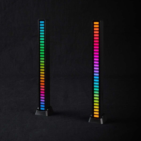 Nedis GALDP110BK - SADA 2x LED RGB Nabíjecí stolní lampa LED/250 mAh