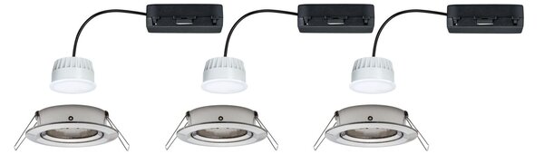 PAULMANN LED vestavné svítidlo Nova Coin kruhové 84mm 50° RGBW+ 3x6W 230V kov kartáčovaný hliník