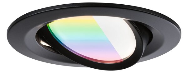 PAULMANN LED vestavné svítidlo Nova Coin kruhové 84mm 50° RGBW+ 3x6W 230V černá mat hliník