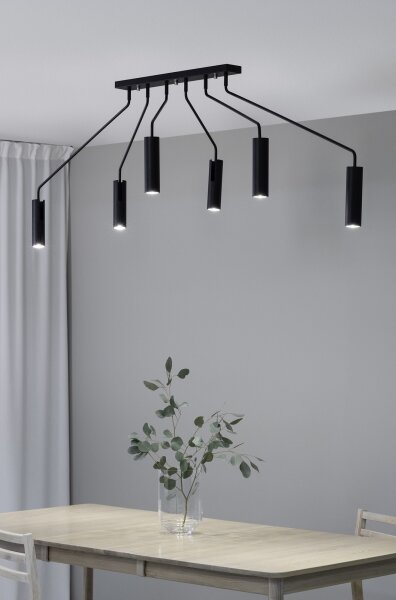 Markslöjd 108508 - Bodové svítidlo RAMUS 6xGU10/25W/230V černá