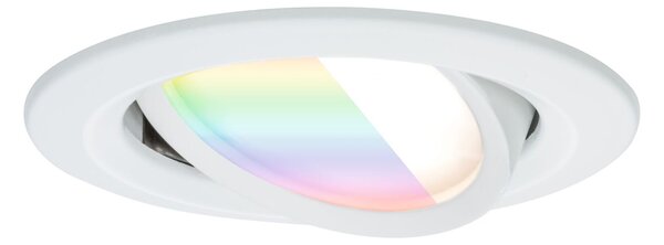 PAULMANN LED vestavné svítidlo Nova Coin kruhové 84mm 50° RGBW+ 6W 230V bílá mat hliník