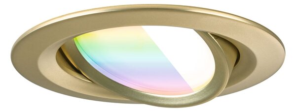 PAULMANN LED vestavné svítidlo Nova Coin kruhové 84mm 50° RGBW+ 3x6W 230V zlatá mat hliník
