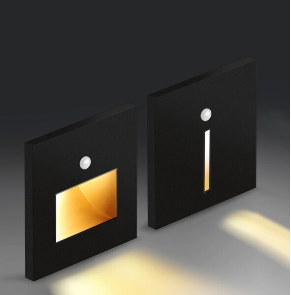 Emithor 70430 - LED Schodišťové svítidlo se senzorem LINE LED/1W/230V černá