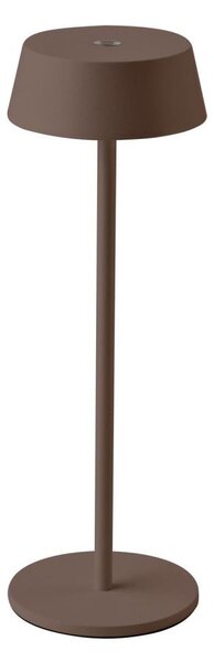 LED Venkovní stmívatelná dotyková dobíjecí stolní lampa LED/2W/5V IP54 hnědá