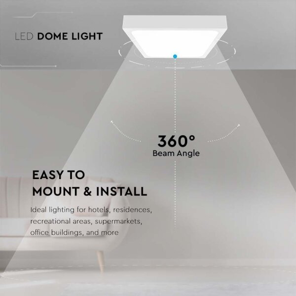 LED Koupelnové stropní svítidlo LED/30W/230V 6500K IP44 42x42 cm bílá