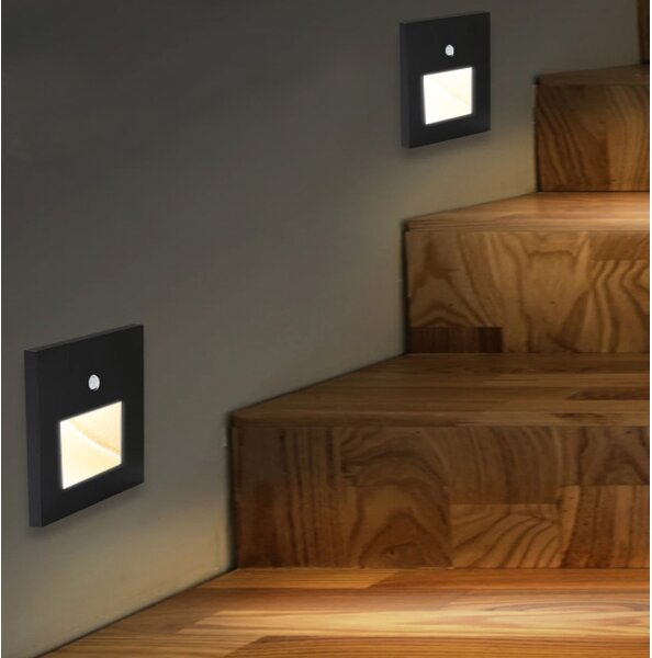 Emithor 70418 - LED Schodišťové svítidlo se senzorem SUNNY LED/1W/230V černá