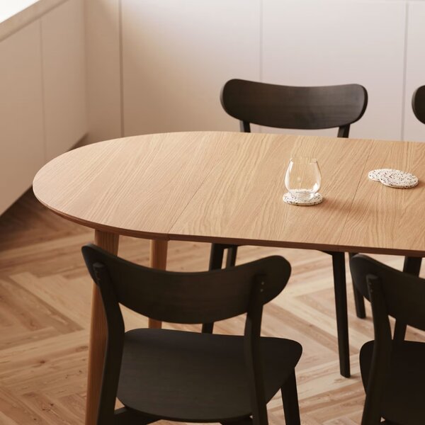 Kave Home Dubový rozkládací jídelní stůl Oqui 90-170 x 90 cm