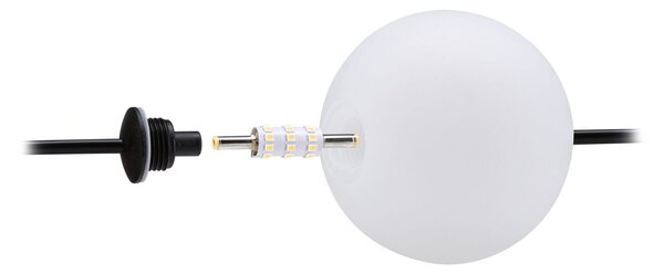 PAULMANN Solární LED světelný řetěz Taina prodlužovací sada IP67 3000K 1,71m černá