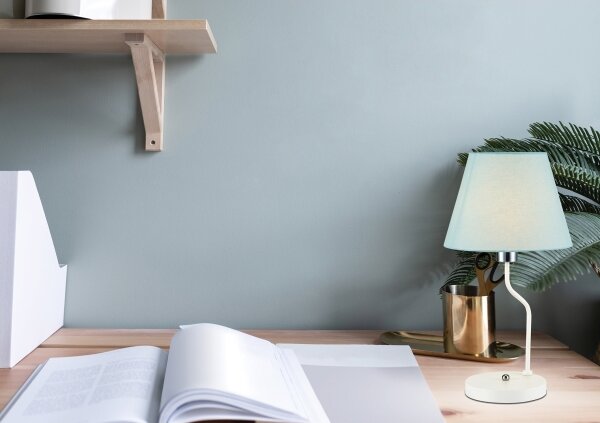 Stolní lampa YORK 1xE14/60W/230V bílá/modrá