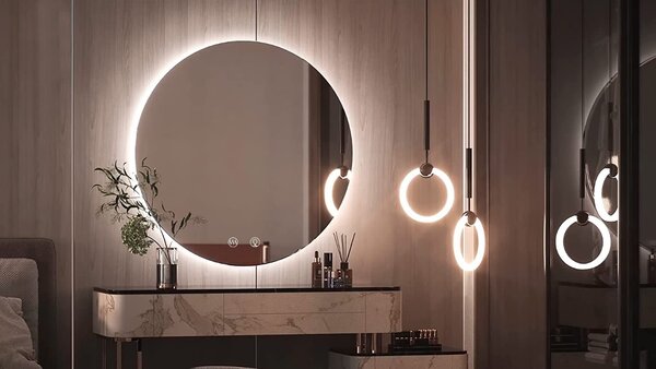 REA Kulaté dotykové zrcadlo s LED osvětlením HZJ070 70 cm