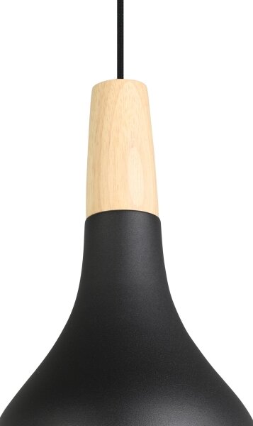 Eglo 900161 - Lustr na lanku SABINAR 1xE27/40W/230V pr. 18 cm černá