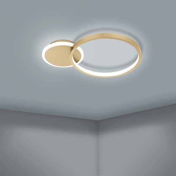 Eglo 900423 - LED Stmívatelné stropní svítidlo GAFARES LED/15W/230V zlatá + DO