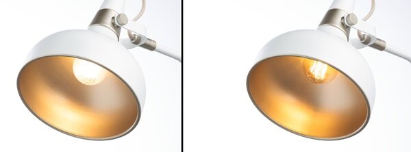PAULMANN Stolní lampa Juna E14 max. 20W bílá mat, šampaň kov
